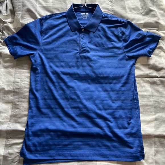 Lands End Outfitters Men’s Short Sleeve Polo Medium Blue - Picture 2 of 7